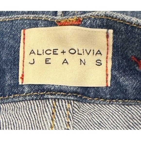 Alice + Olivia New Size 24 High Rise You Look Stunning Best Intentions Jeans New - Picture 8 of 14